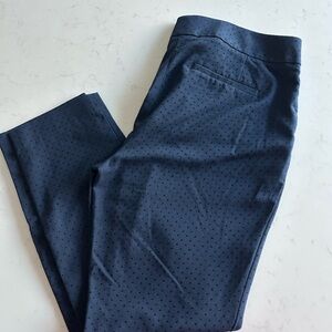 LOFT Women’s Dark Blue Patterned Dress Pants